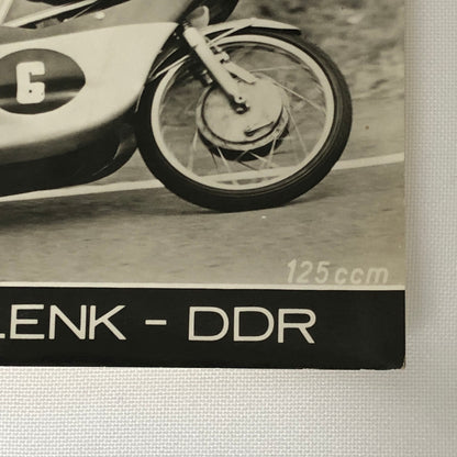 Vintage Motorcycle Racing Photo Postcard Post Card Jurgen Lenk
