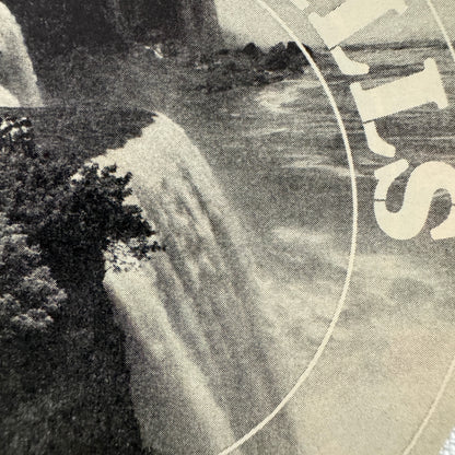 Vintage Travel Luggage Label Niagara Falls New York NY Souvenir