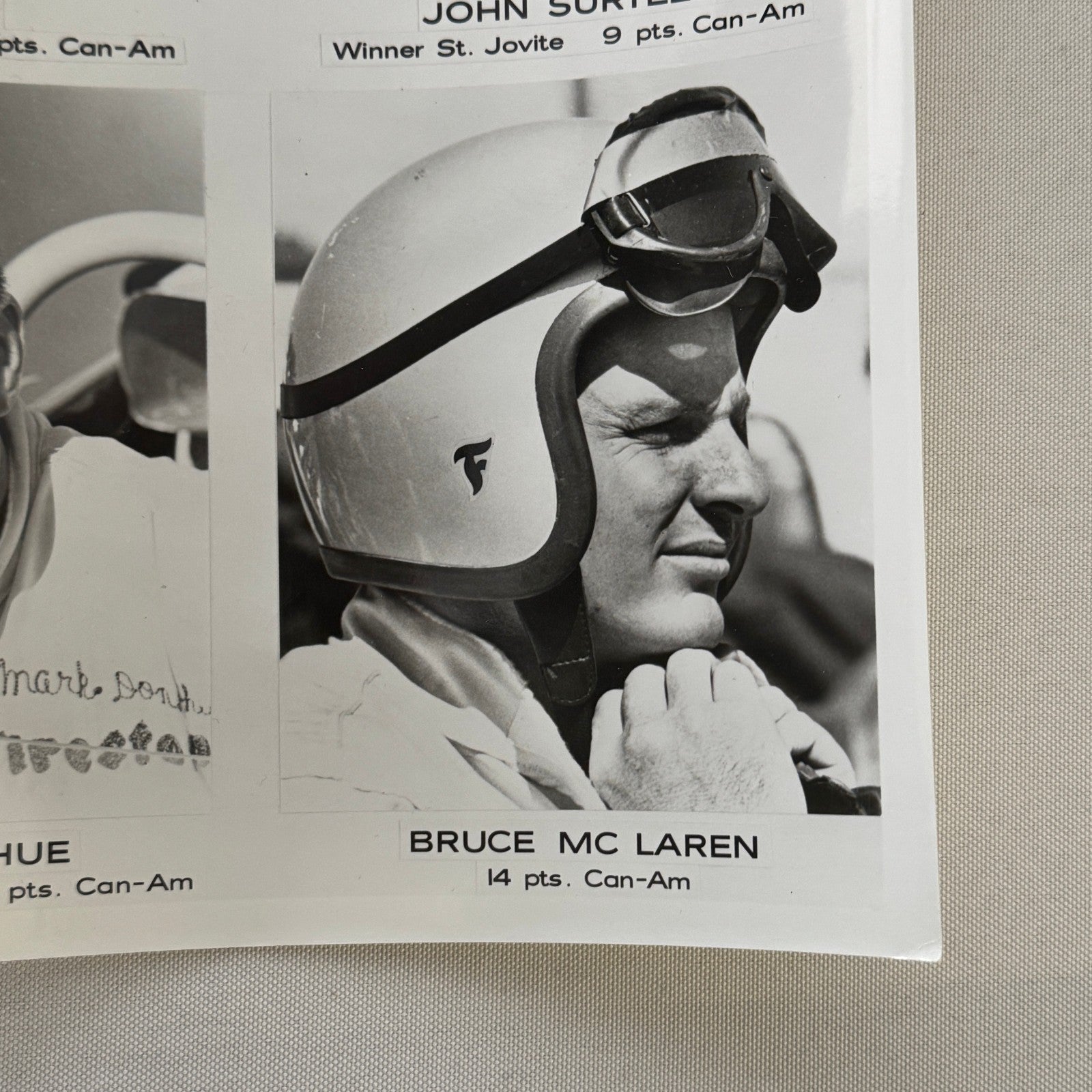 Vintage Racing Driver Photo Phil Hill John Surtees Bruce McLaren Mark Donohue