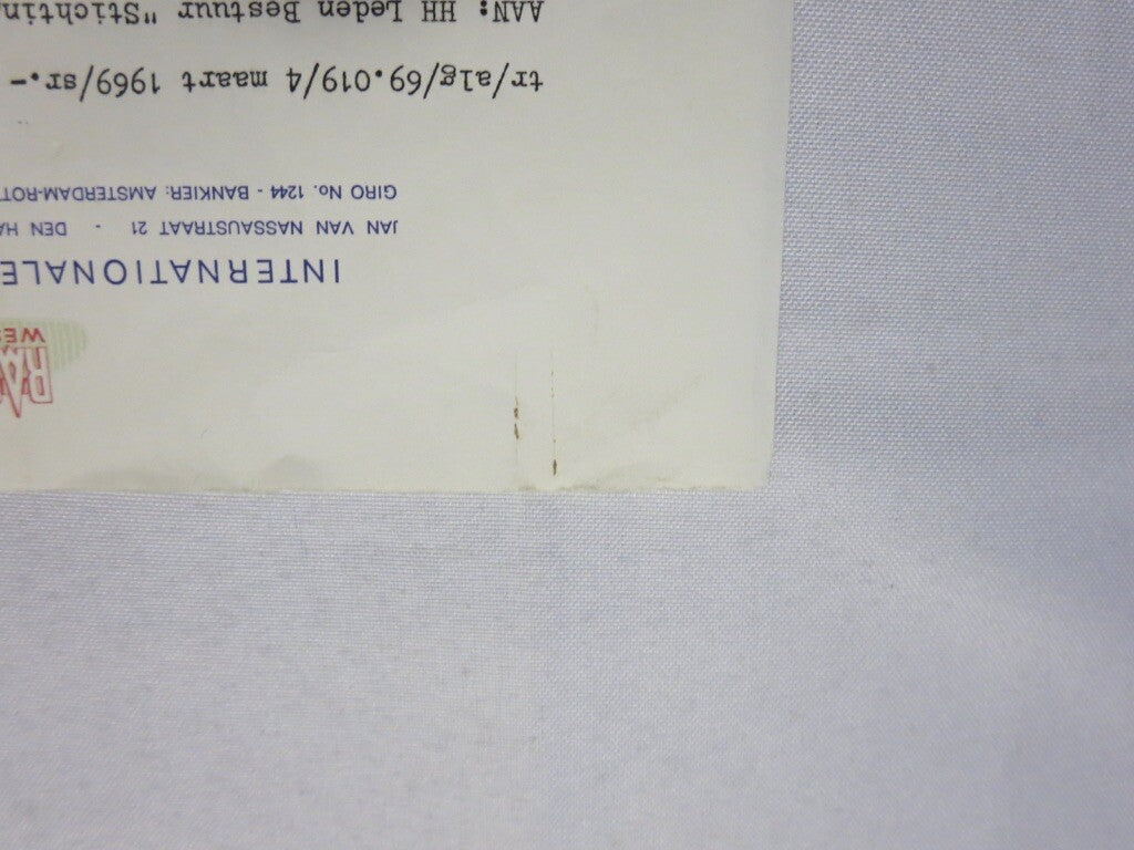 1969 RAC Tulpen Rallye Rally Racing Letter Letterhead - Dutch Rallying 