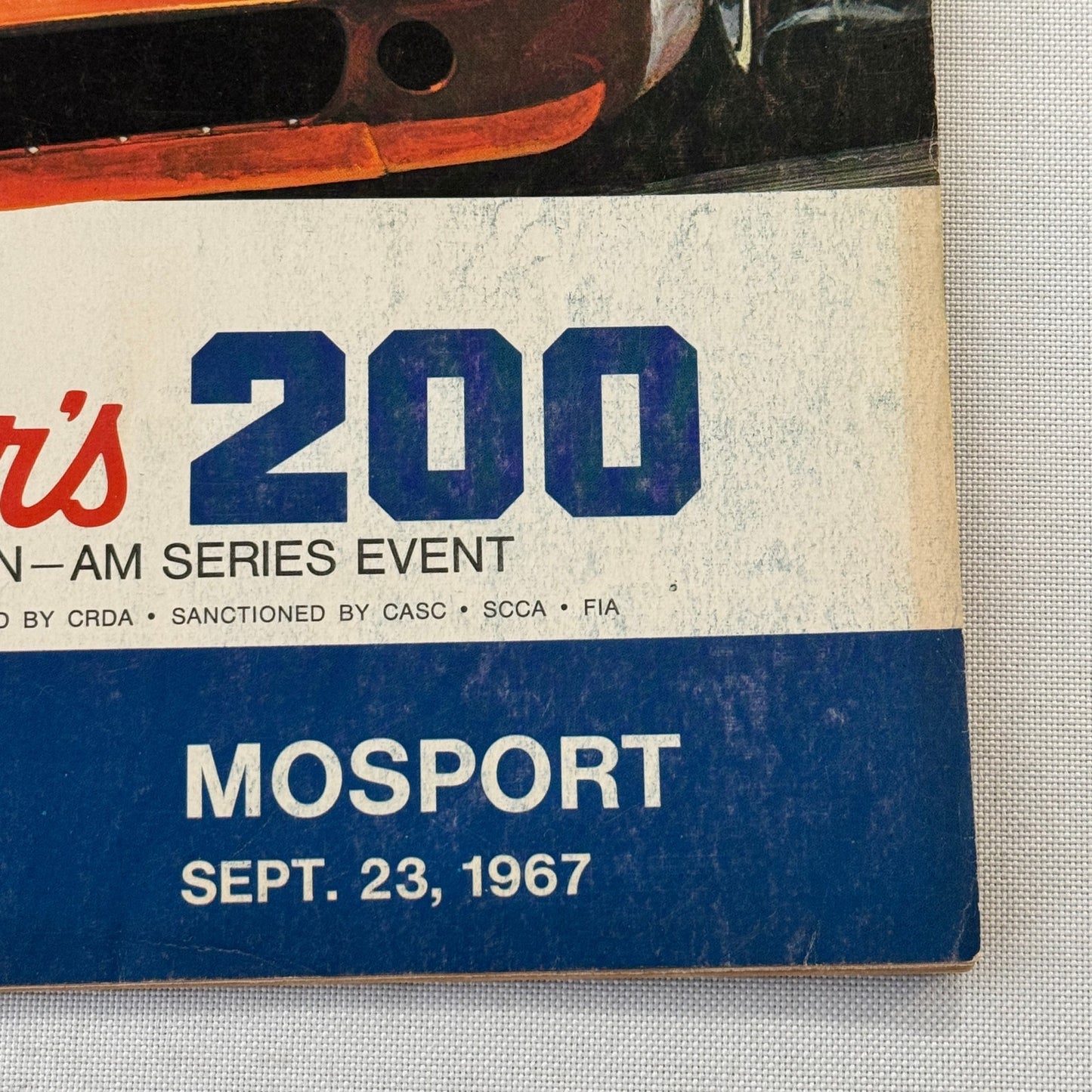 1967 Can Am Racing Program Players 200 Mosport Canada CanAm Bruce McLaren +