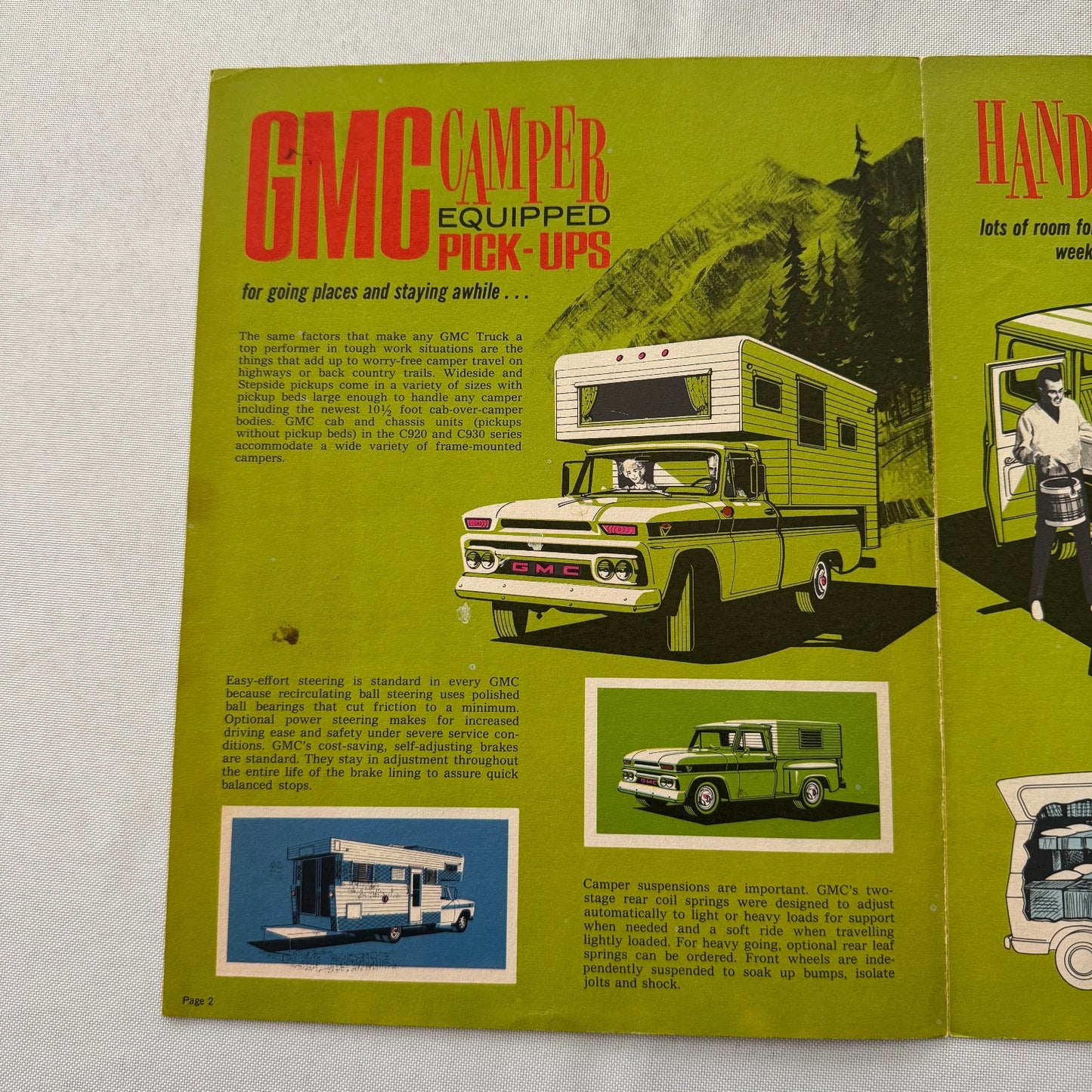 Vintage GMC Camper Sales Brochure Catalog Handi Bus Suburban Pickup Canadian