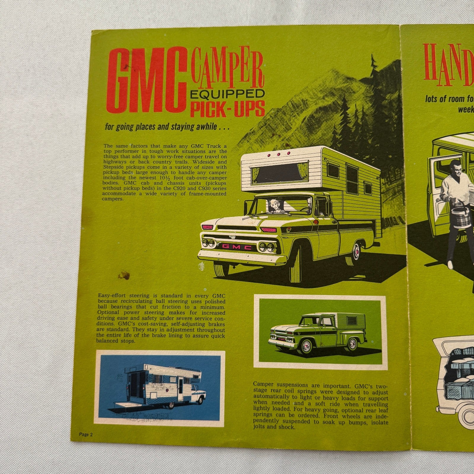 Vintage GMC Camper Sales Brochure Catalog Handi Bus Suburban Pickup Canadian