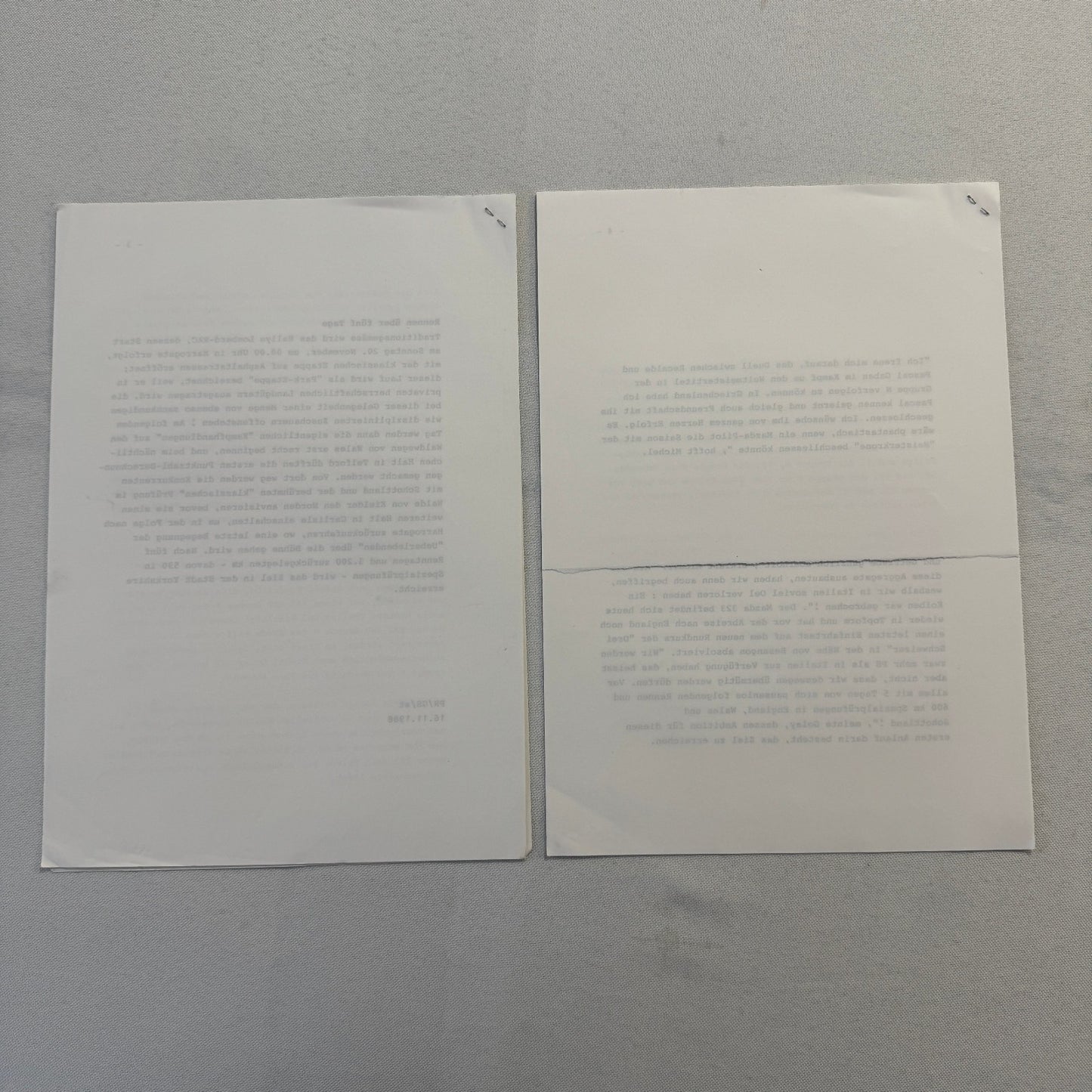 1988 Mazda Rallye Racing Press Release Document Lot 2x Mazda 323 German Text