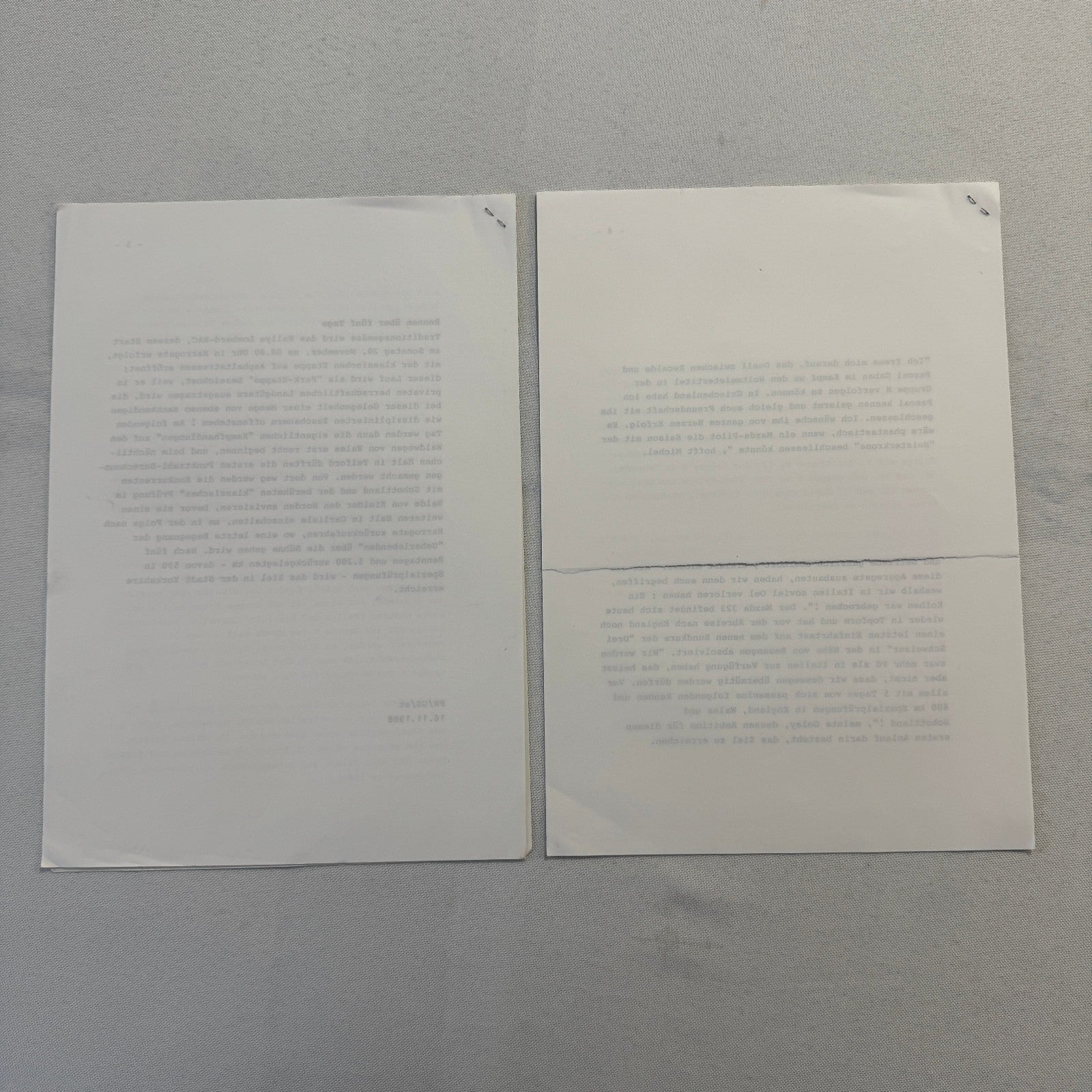 1988 Mazda Rallye Racing Press Release Document Lot 2x Mazda 323 German Text