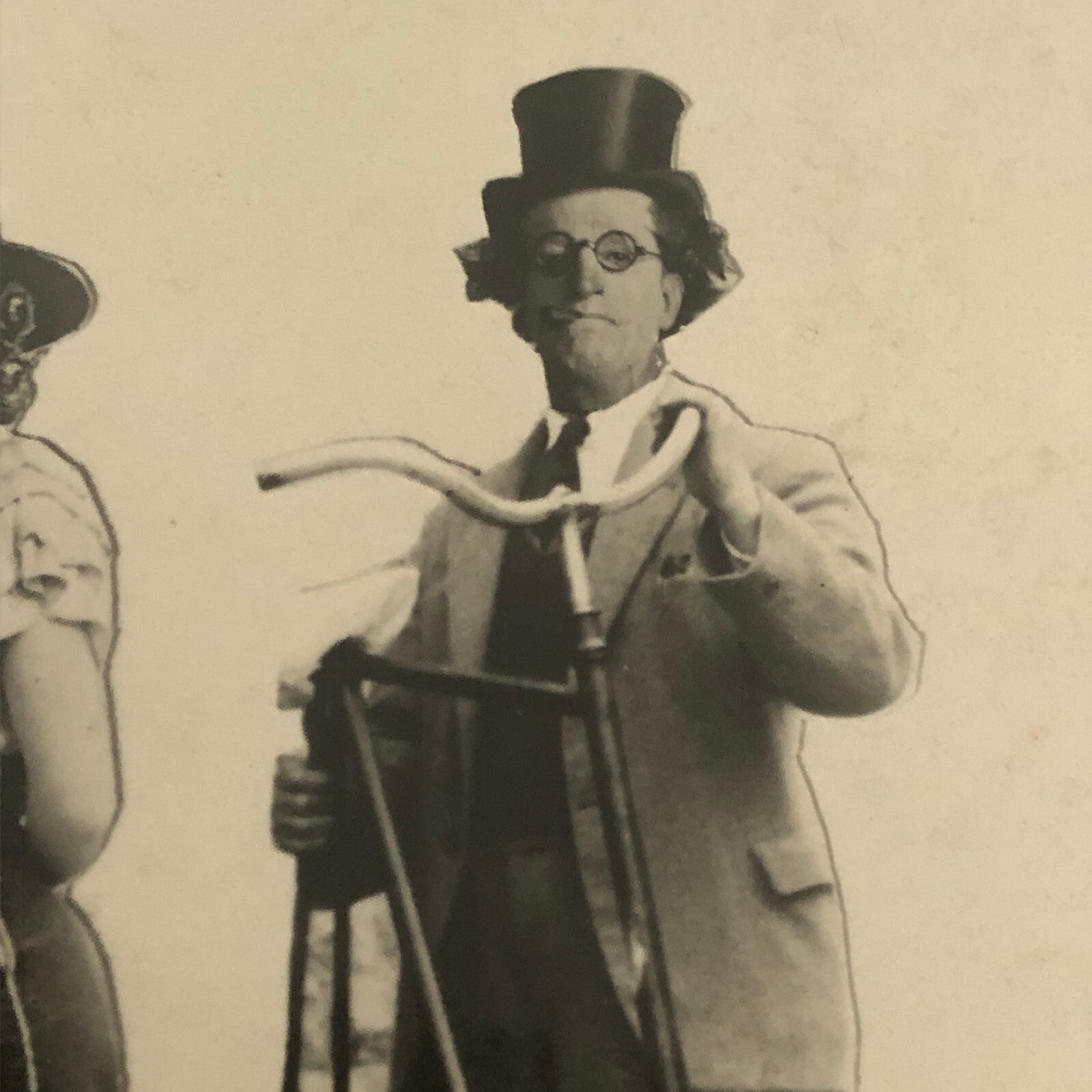 Circus Performer Vintage Photo Photograph Clown Bicycle
