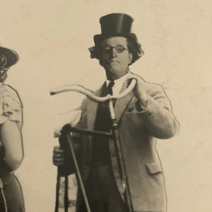 Circus Performer Vintage Photo Photograph Clown Bicycle