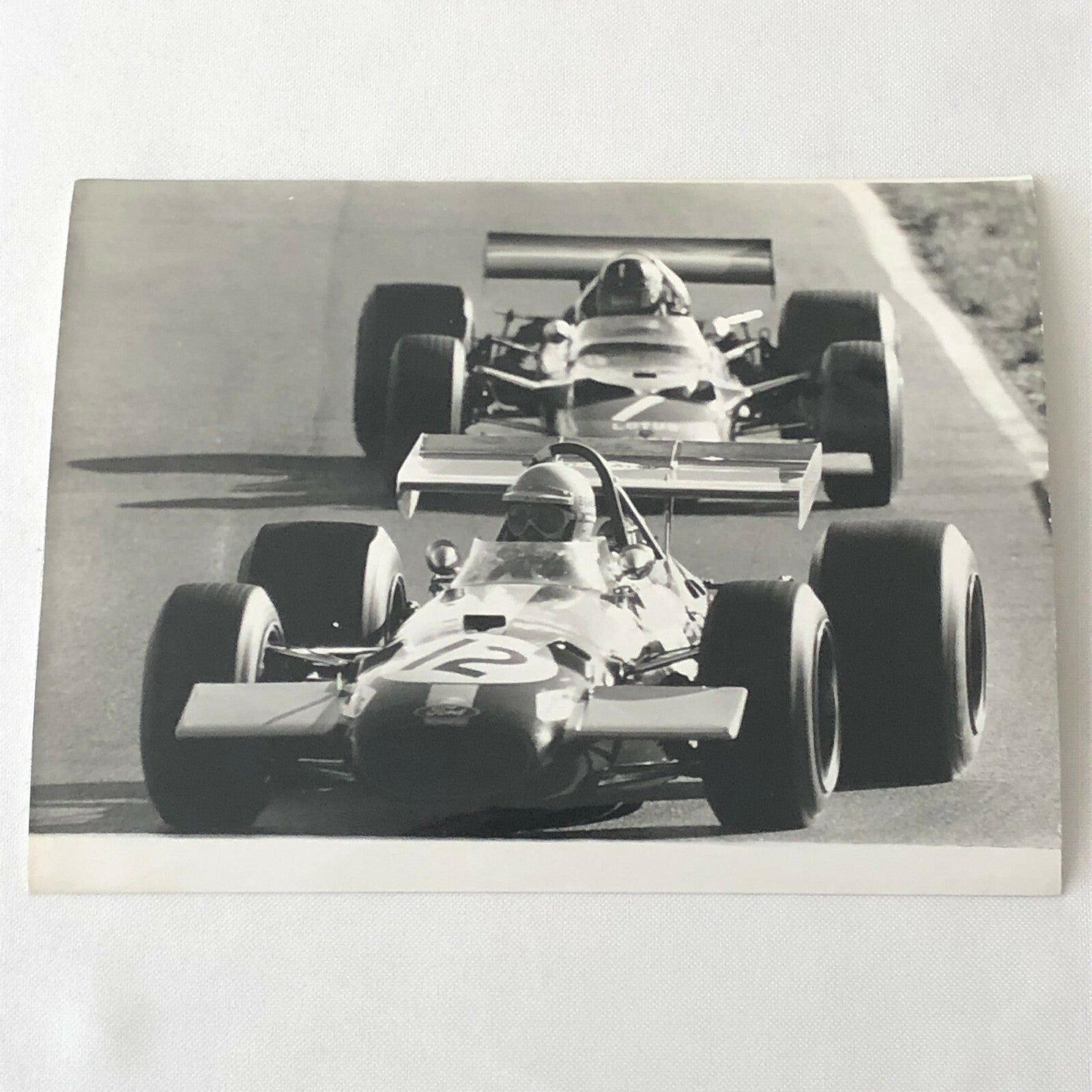 Vintage Racing Photo Photograph Jack Brabham & Graham Hill 1968 F1 DPPI 