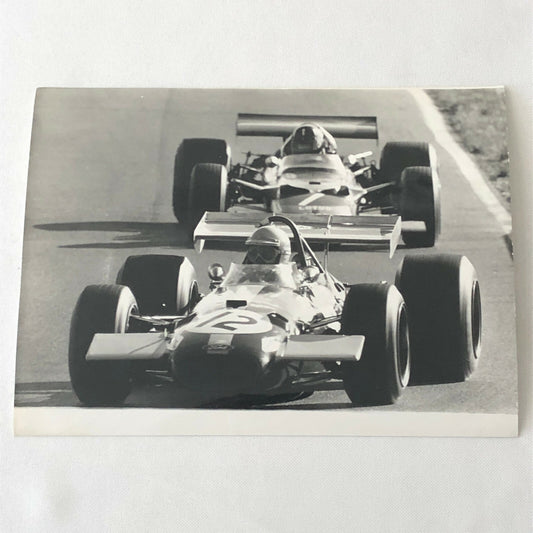 Vintage Racing Photo Photograph Jack Brabham & Graham Hill 1968 F1 DPPI 