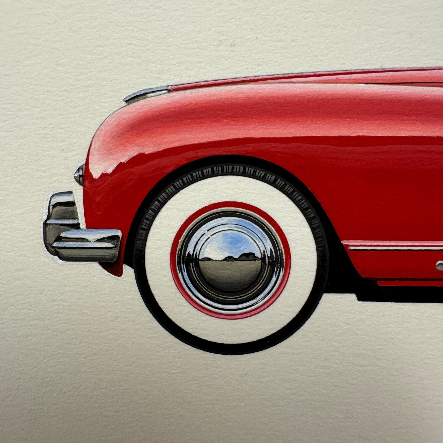 1952 Nash Healey Car Automobile Illustration Art Drawing Hand Drawn Robert Preis