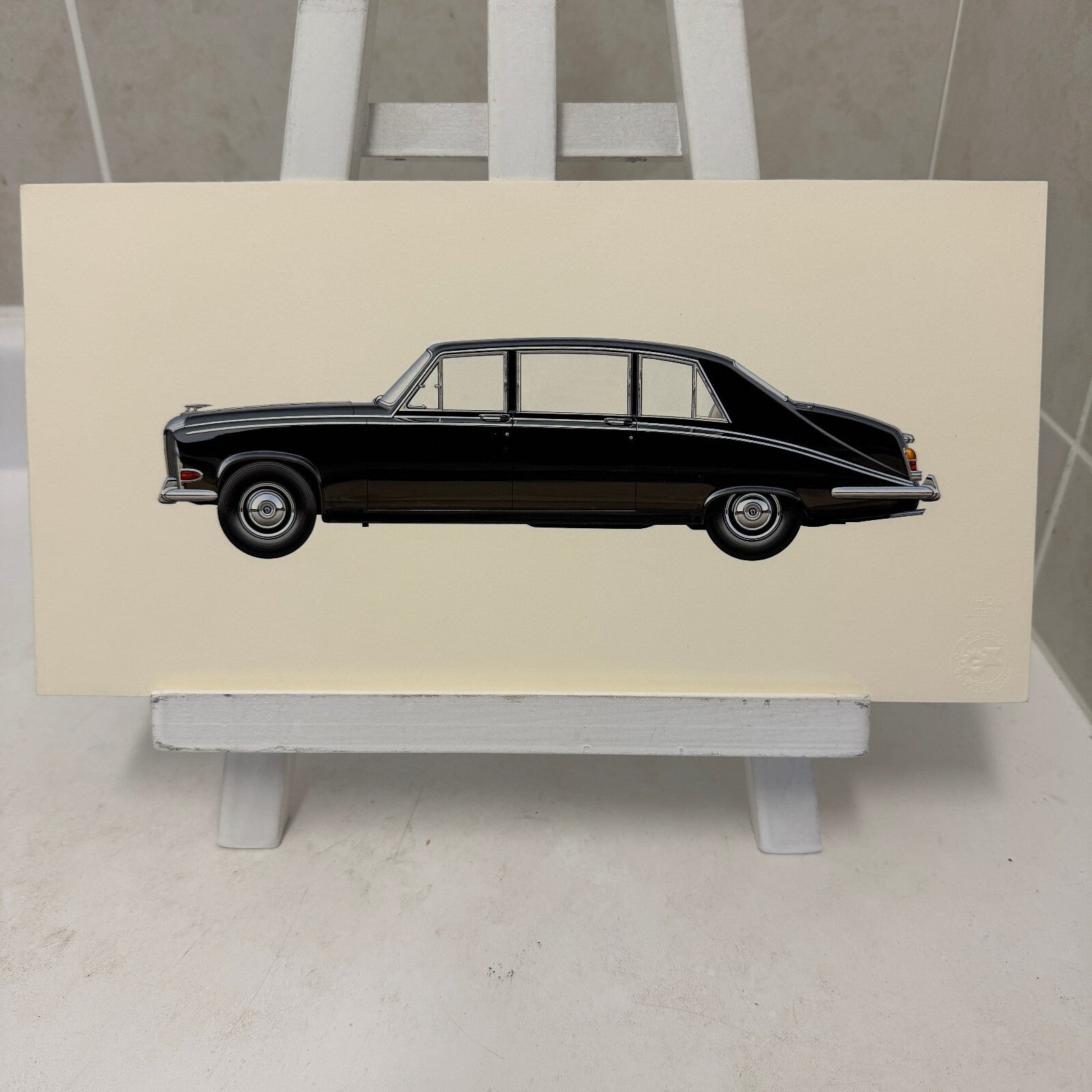 1969 Daimler Limousine DS 420 Automobile Illustration Art Drawing Hand Drawn