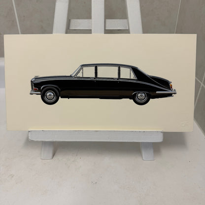 1969 Daimler Limousine DS 420 Automobile Illustration Art Drawing Hand Drawn