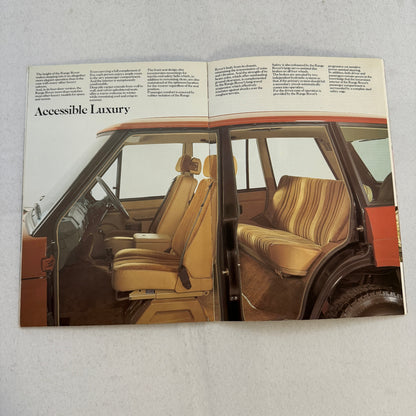 Land Rover Range Rover Sales Brochure Catalog Advertising Vintage UK