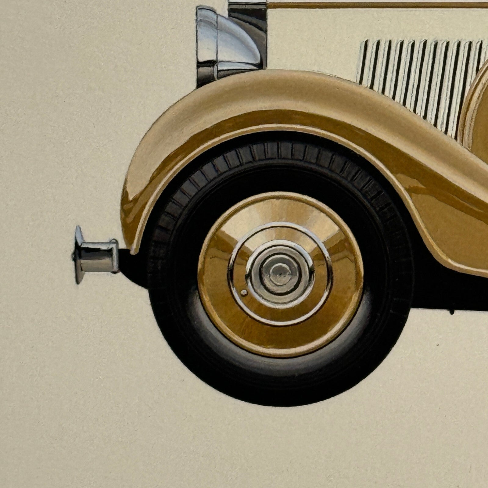 1938 Rolls Royce Phantom III Thrupp & Maberly Illustration Hand Drawn Art