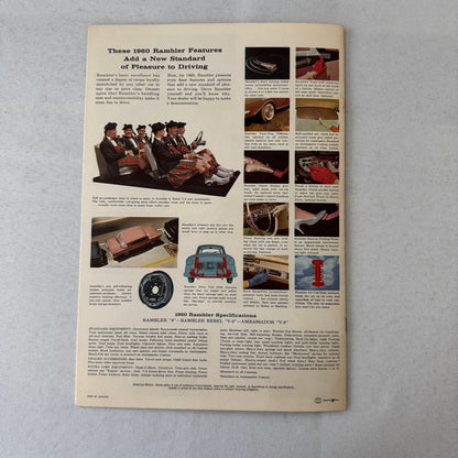 1960 Rambler Car Sales Brochure Catalog Rambler 6 Rebel Ambassador American