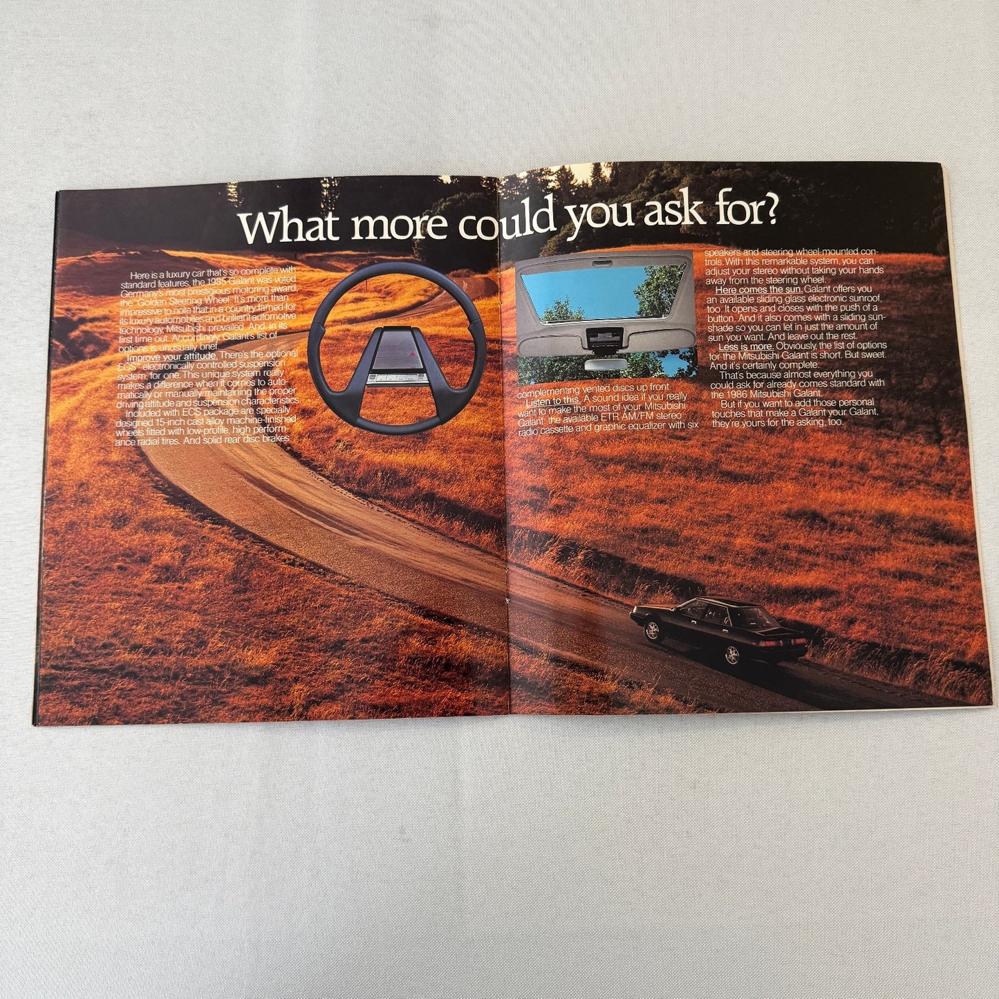 1986 Mitsubishi Galant Car Sales Brochure Catalog Advertising