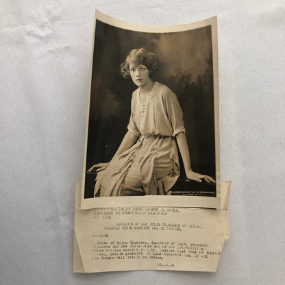 Press Photo Photograph Bojou Claussen Daughter Metropolitan Opera Singers 1924