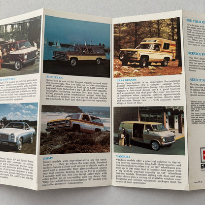 1977 GMC Truck Sales Brochure Catalog PIckup Suburban Van Casa Grande Camper +