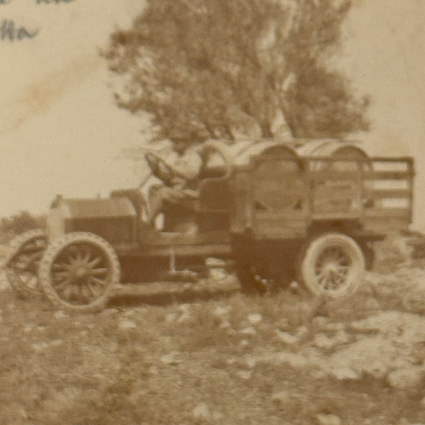 Vintage Photograph Photo Early Antique Truck Automobile Man