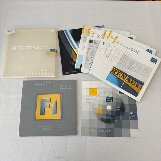 2002 Renault Mild Seven F1 Formula One Team Press Kit Brochure CD