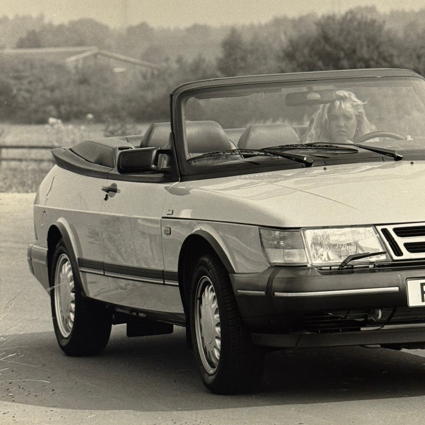 1992 Saab 900 Turbo 16 Cabriolet Convertible Car Factory Photo Photograph Print