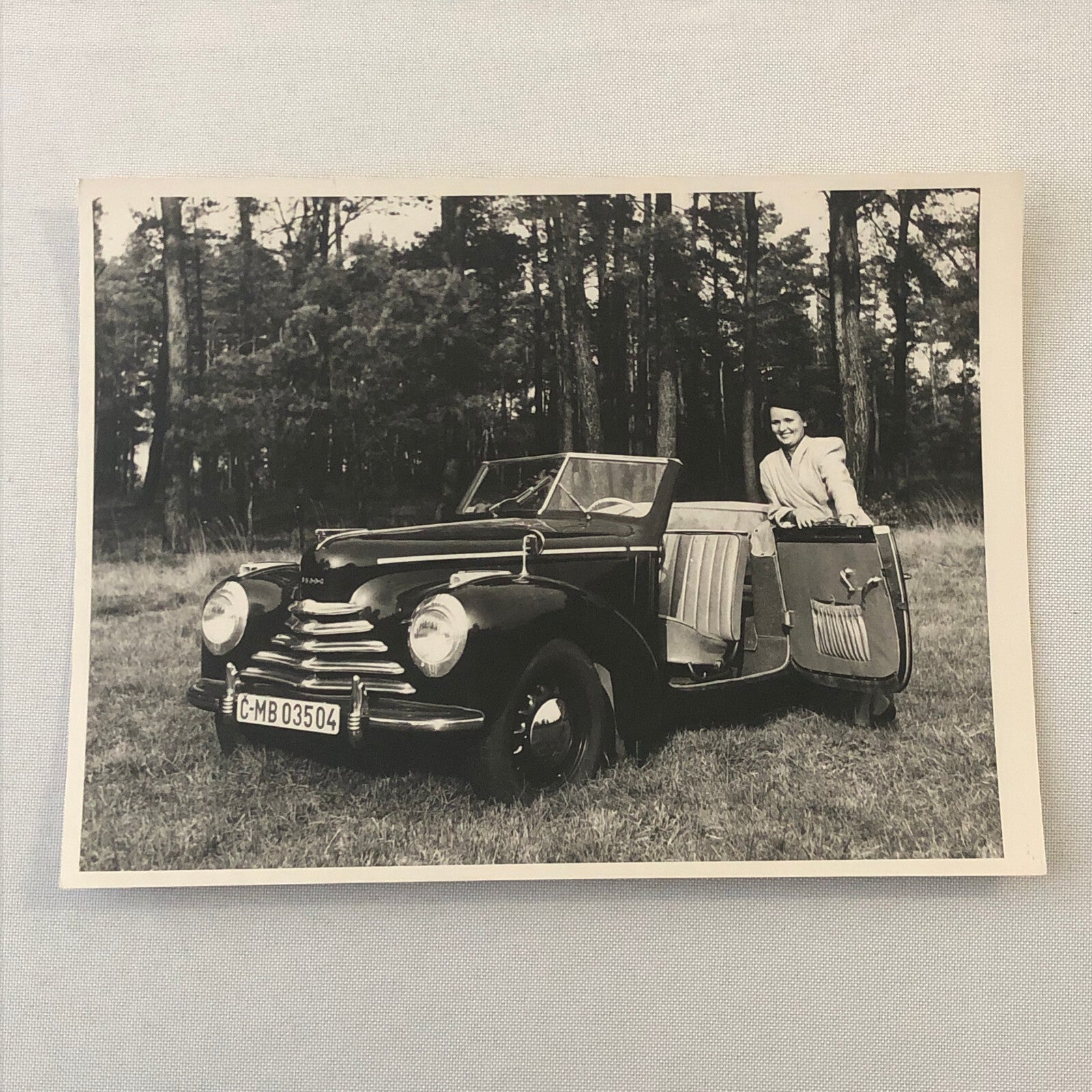 Vintage Skoda Convertible Car Photo Photograph Print Automobile