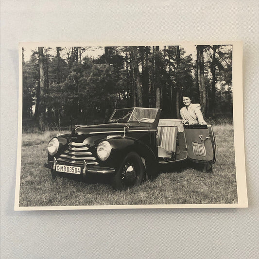 Vintage Skoda Convertible Car Photo Photograph Print Automobile