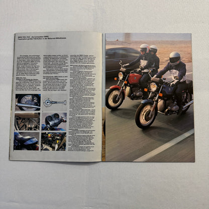 1981 BMW Motorcycle Sales Brochure Catalog R100 CS RT R80 R65 R45 GERMAN