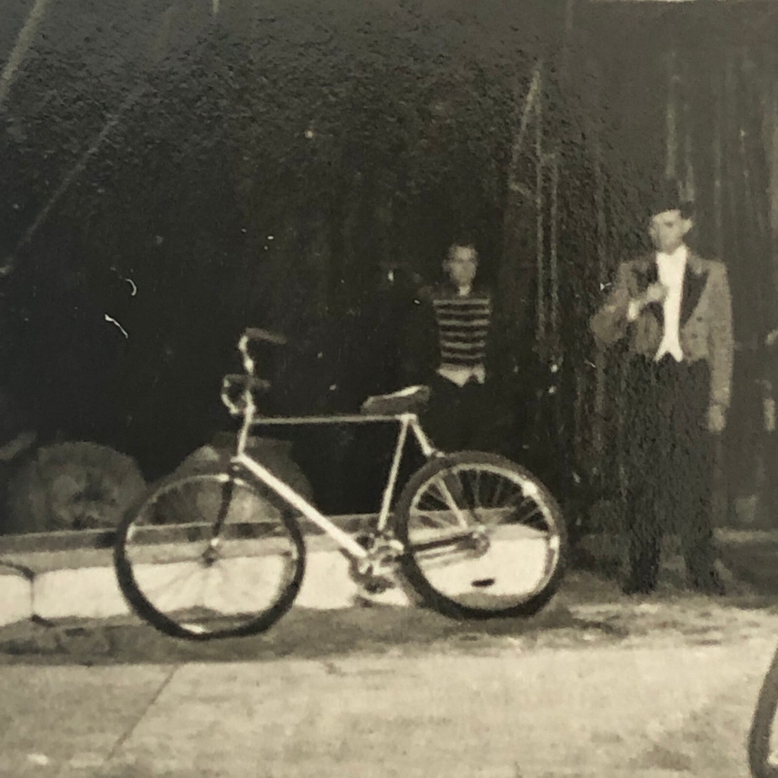 Circus Performer Bicycle Balancing Act Photo Photograph Vintage