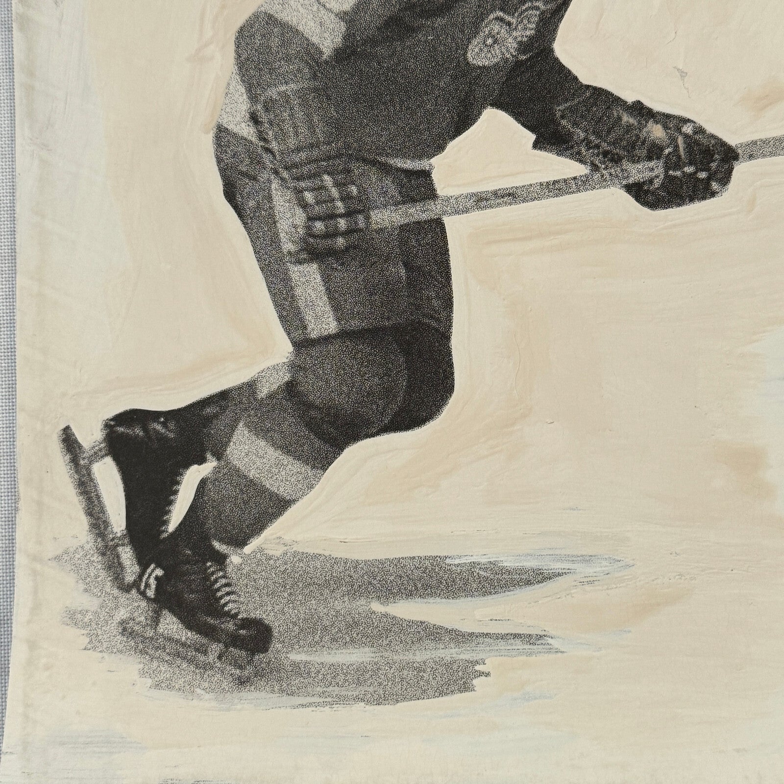 Detroit Red WIngs Hockey Player Photo Photograph Vintage Mockup Unidentified