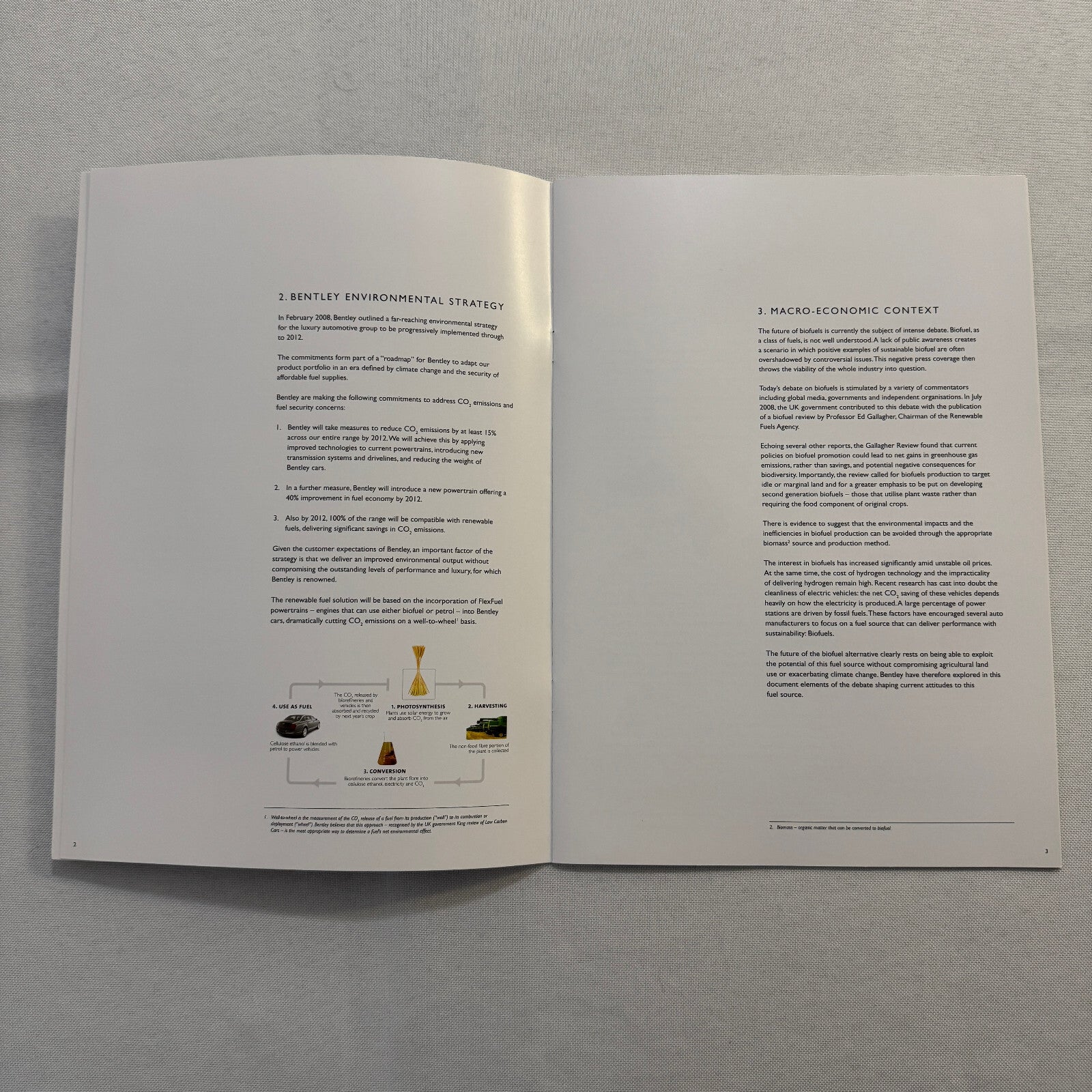 Bentley and the Future of Bio Fuels Car Sales Brochure Catalog Advertising 2009