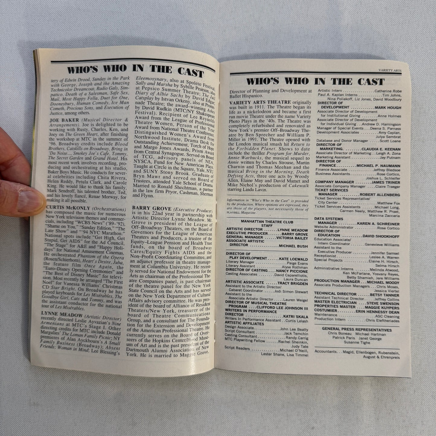 The Queen Heart Cast Signed Playbill 1997 Autographed Julie J Hafner and Others