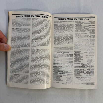 The Queen Heart Cast Signed Playbill 1997 Autographed Julie J Hafner and Others