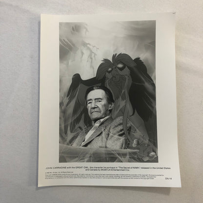 The Secret of Nimh JOhn Carradine Great Owl Movie Film Press Photo Photograph