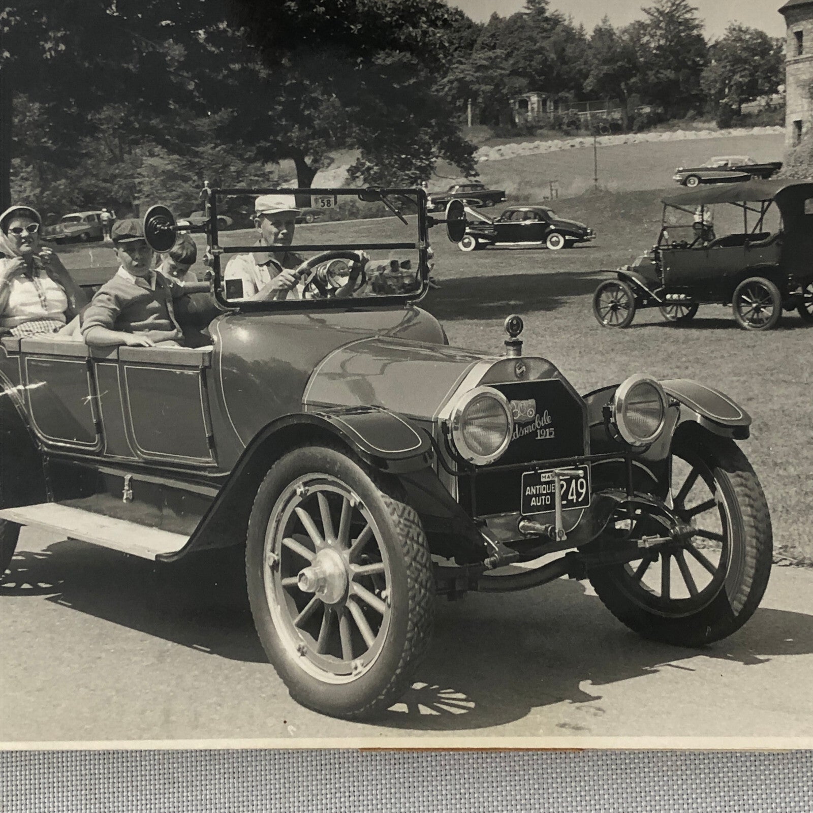 Vintage 1915 Oldsmobile 42 Automobile at 1958 Car Show Photo Photograph Print 