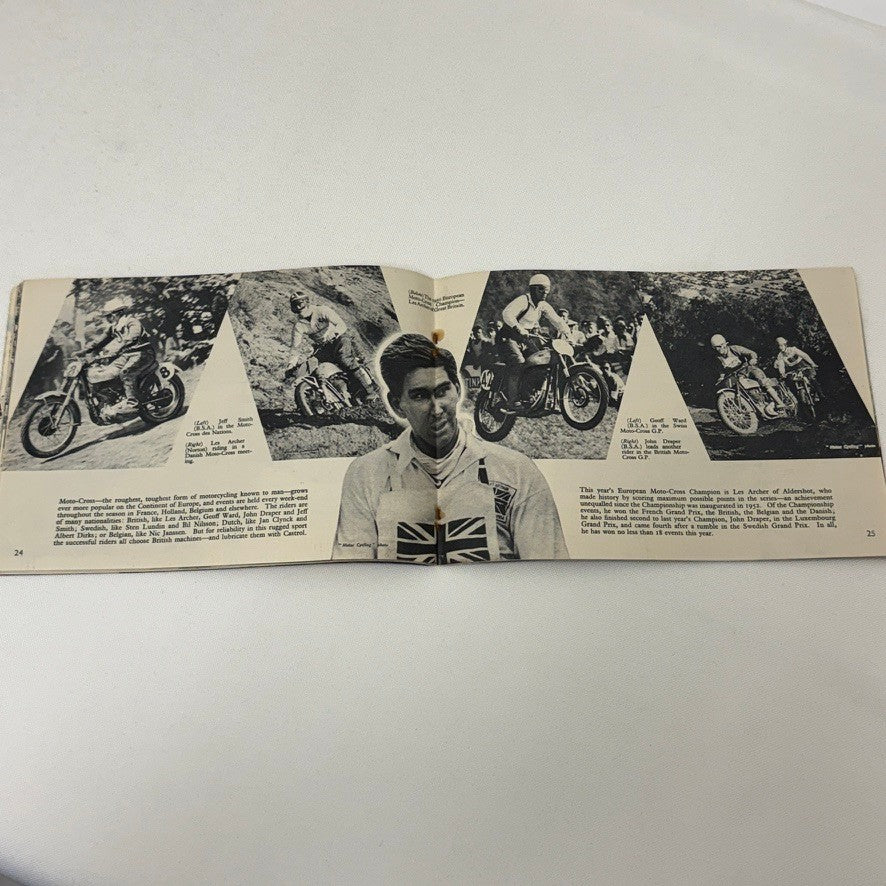 1956 Castrol Racing Achievements Brochure Grand Prix Motorcycle Aston Martin +