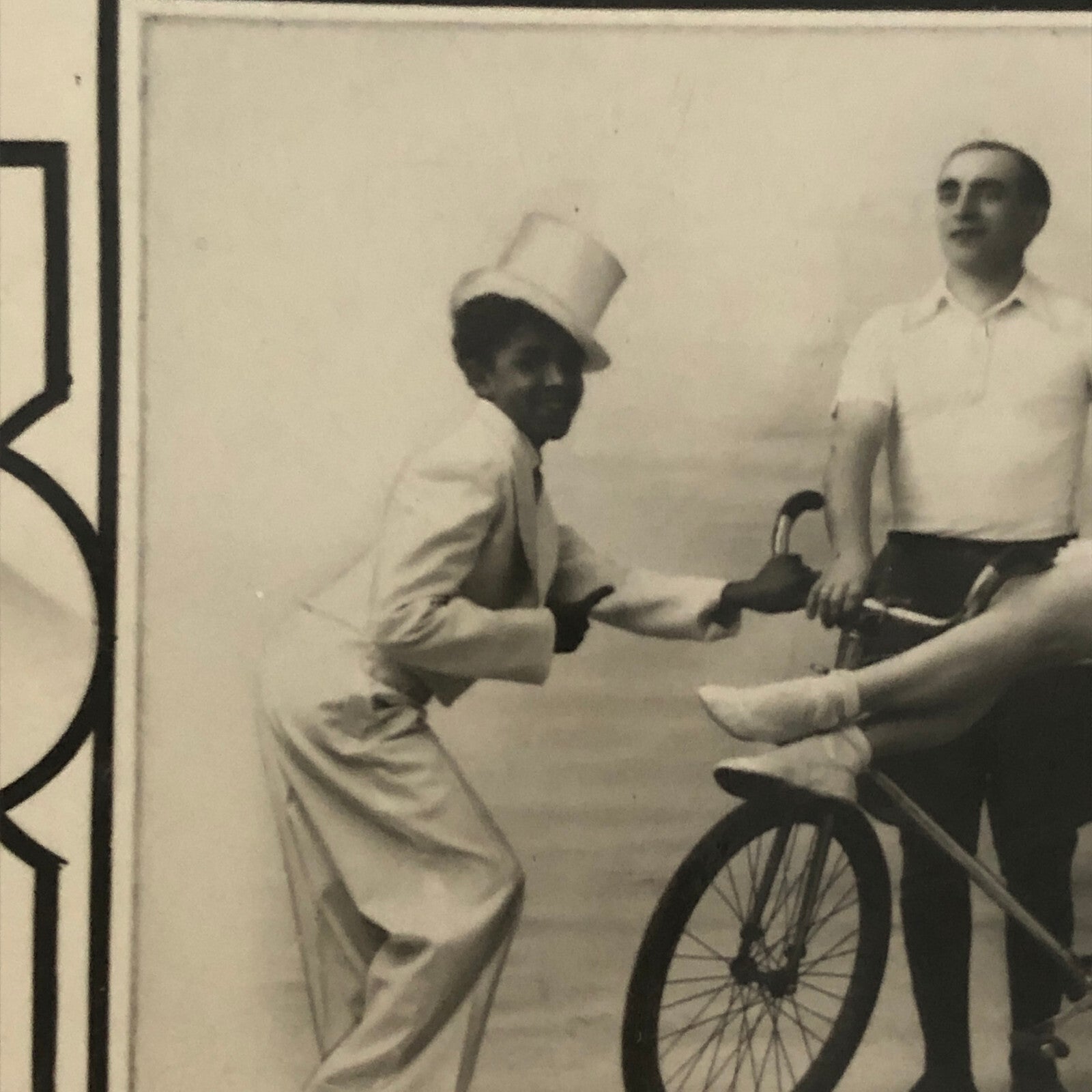 Circus Performer Bicycle Balancing Act Vintage Photo Photograph Les Novello