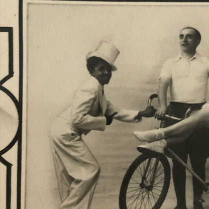 Circus Performer Bicycle Balancing Act Vintage Photo Photograph Les Novello