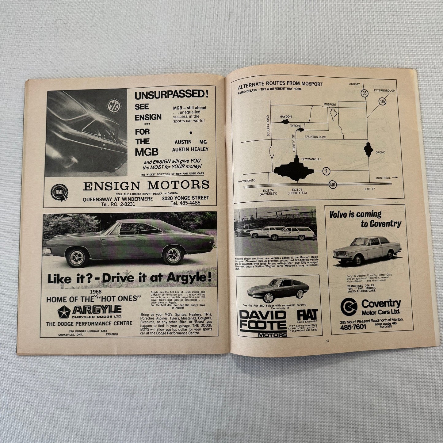 1967 Can Am Racing Program Players 200 Mosport Canada CanAm Bruce McLaren +