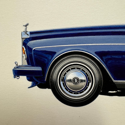 1993 Rolls Royce Corniche Convertible Car Illustration Art Drawing Robert Preis