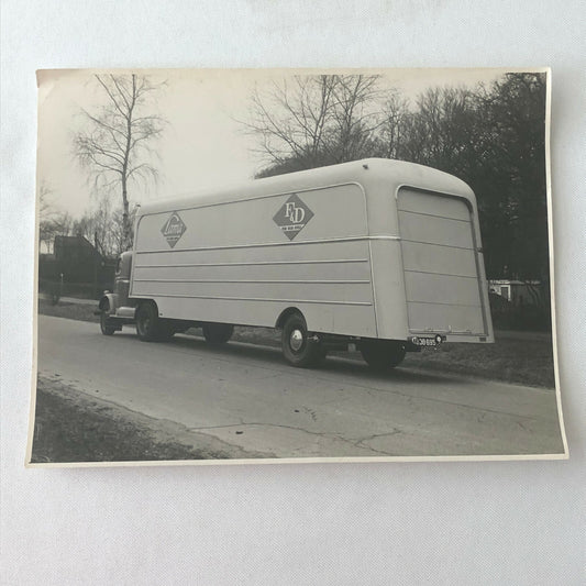 Vintage Photo Photograph of a Truck and Trailer - Denmark ? 