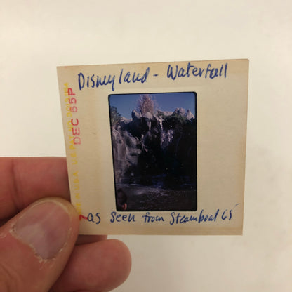 35MM Slide Photo Disney Land Waterfall as seen from Steamboat 1965