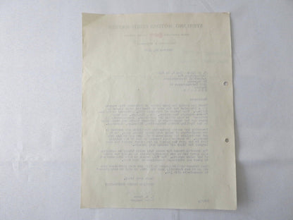 1945 Sterling Motor Truck Corporation Letter Letterhead Document 
