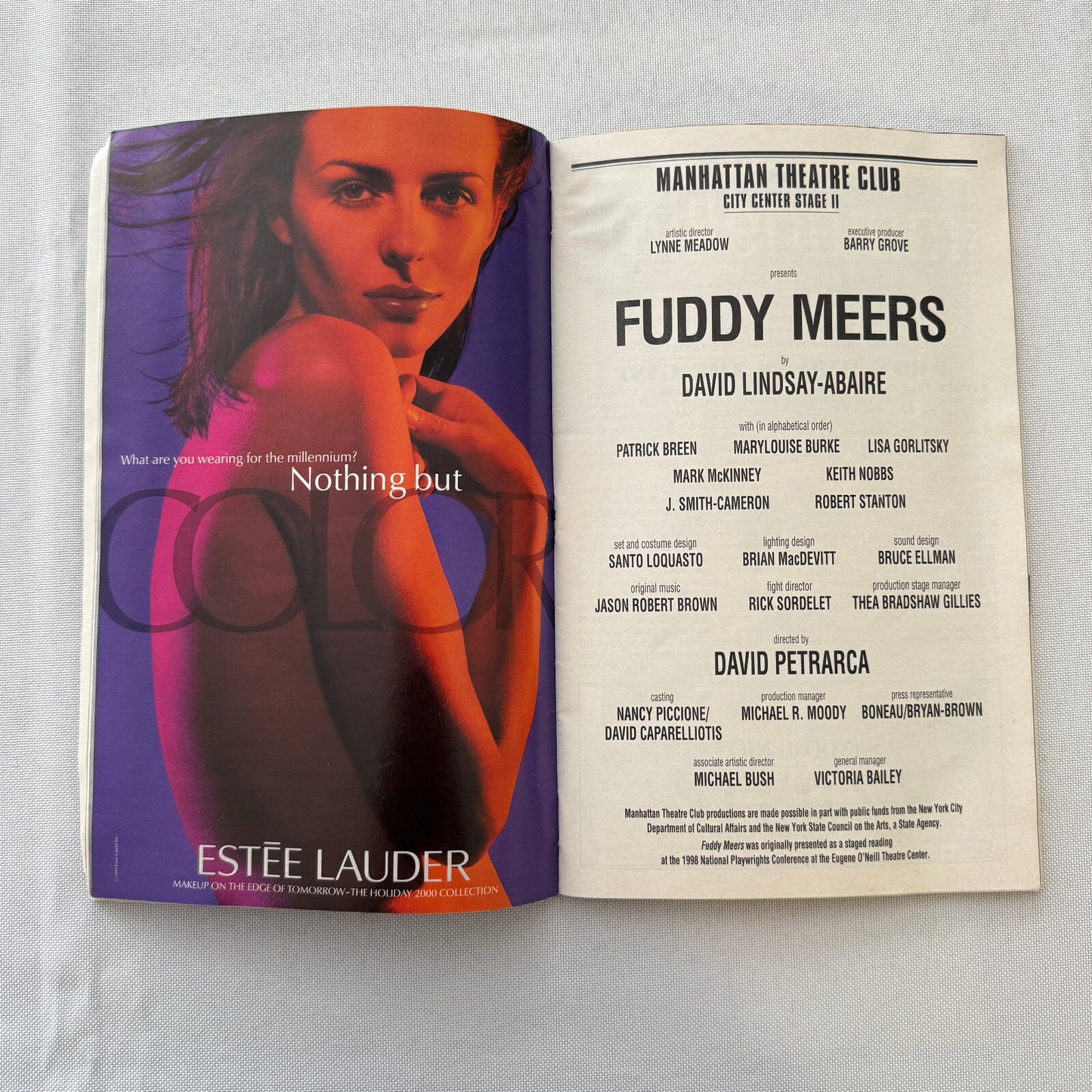 Fuddy Meers Cast Signed Playbill Program Lisa Gorlitsky Keith Nobbs 1999