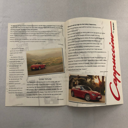 Suzuki Capuccino Sales Brochure Catalog Advertising British UK 1994