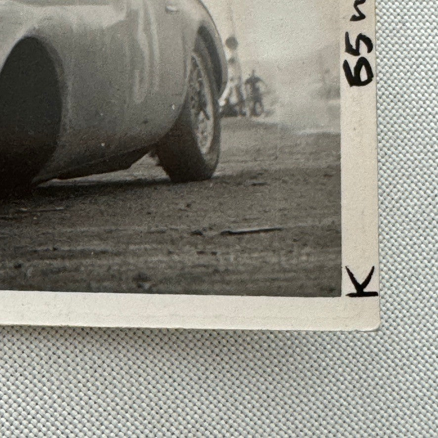 Vintage Racing Photo Photograph Crash Wreck Accident Car Motorsport Unidentified
