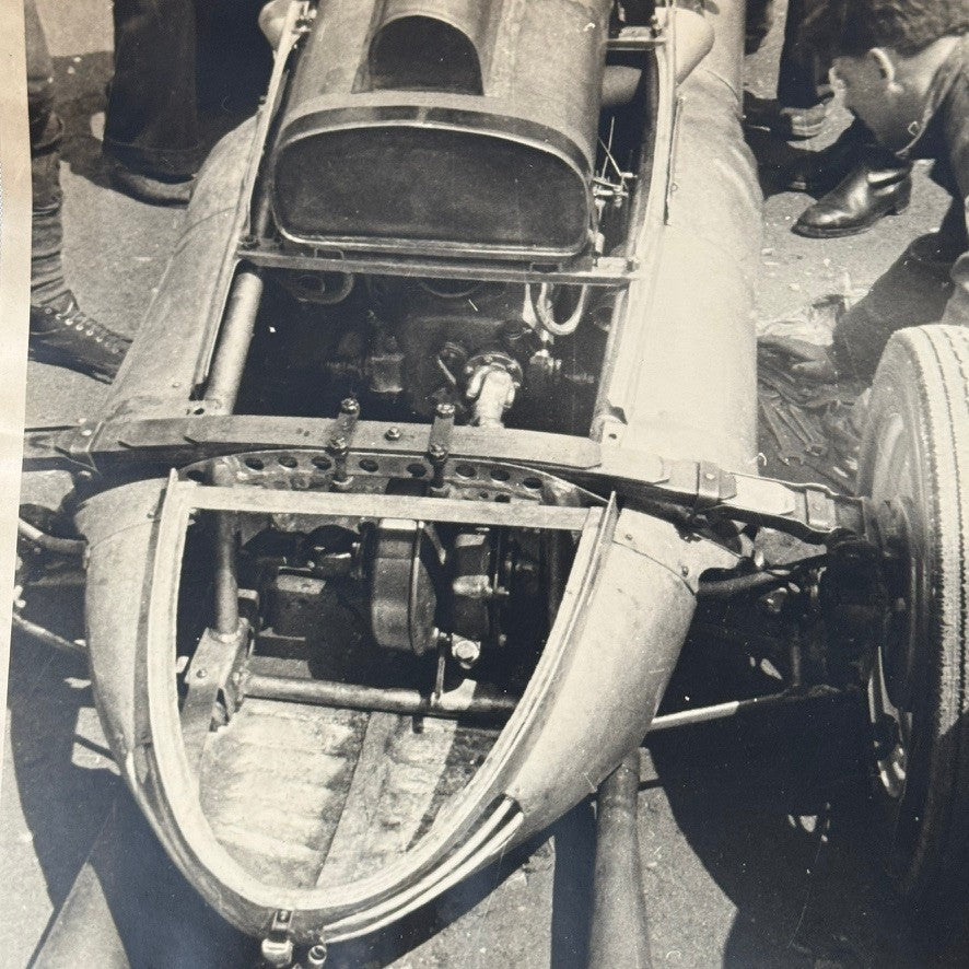 Vintage Racing Photo Photograph Print Unidentified Car