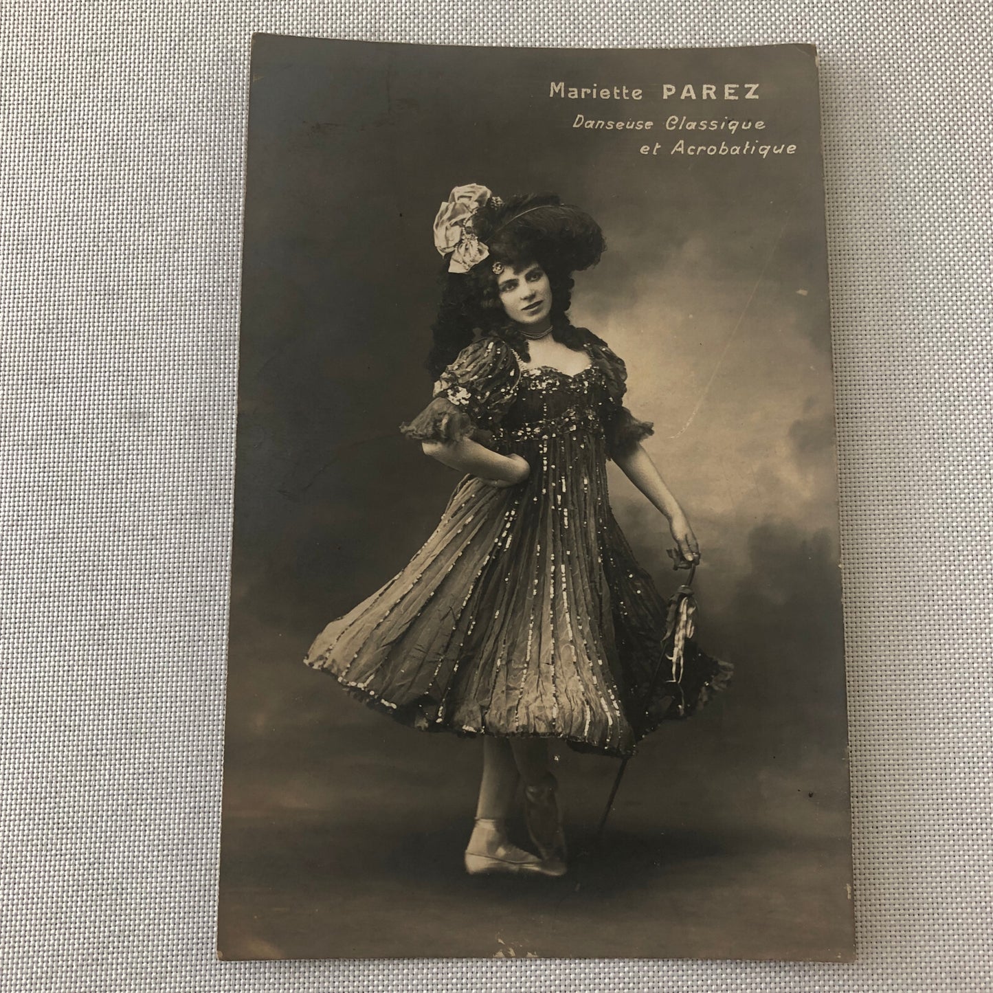 Circus Performer Dancer Acrobat French RPPC Real Photo Postcard Mariette Parez