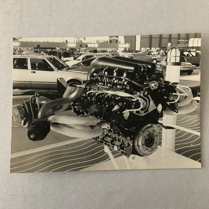 Vintage Honda F1 Racing Engine at Auto Show Photo Photograph Print 1983 ? 