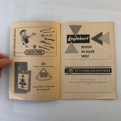 1957 ADAC 1000KM Racing Program Nurburgring Race German